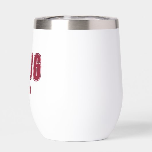 Verjaardag, aangepaste bourgondische trendy typogr (Achterkant)