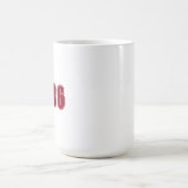 Verjaardag, aangepaste bourgondische trendy typogr koffiemok (Center)