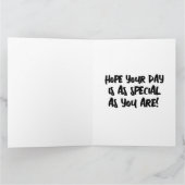 VERJAARDAG AANGEPASTE FOTO MODERN SCRIPT WENSKAART KAART (Binnen)