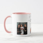 Verjaardag aangepaste foto vriend zwart wit chic mok (Links)