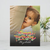 Verjaardag Aangepaste Foto Wenskaart Gepersonalise (Staand voorkant)