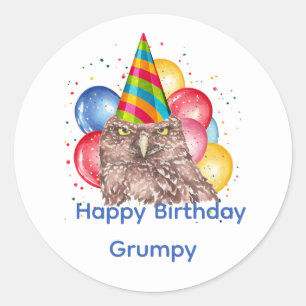Verjaardag Aangepaste Naam Ballonnen Feest Ronde Sticker