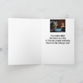 Verjaardag aangepaste naam Schattigee kitten cupca Kaart (Binnen)