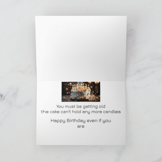 Verjaardag aangepaste naam Veel kaars taart Kaart (Binnen)