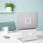 Verjaardag aangepaste tekst leeftijd licht babyroz sticker (Laptop op bureau)