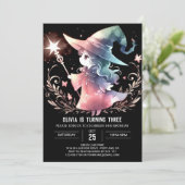 Verjaardag aangepaste wizard pastel kaart (Staand voorkant)