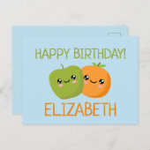 Verjaardag aanpasbaar briefkaart (Voorkant / Achterkant)