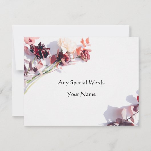 Verjaardag aanpasbare platte wenskaart  kaart (Achterkant)