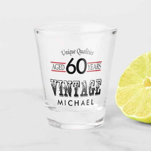  verjaardag - Aanpassen Shot Glas (Voorkant)