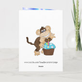 Verjaardag Aap Greetin Kaart (Achterkant)