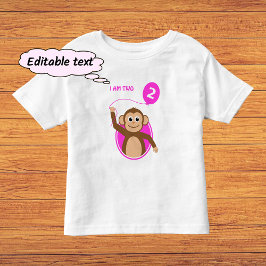 Verjaardag aap roze ballon kinder shirts