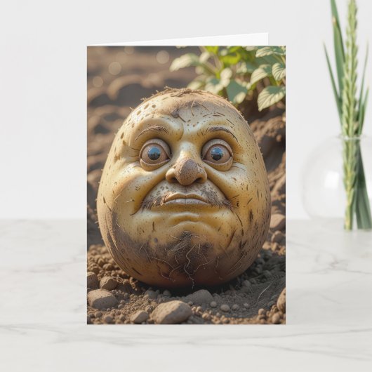 Verjaardag Aardappelhoofd in vuil Kaart (Voorkant)