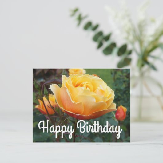 Verjaardag About Face Rose #2 briefkaart (Staand voorkant)