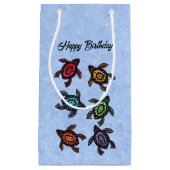 Verjaardag Abstract Zwarte Schildpadden Gekleurde Klein Cadeauzakje (Voorkant)