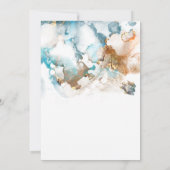 Verjaardag Abstracte gemarmerde alcoholinkt Kaart (Achterkant)