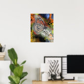 Verjaardag Abstracte Vlinder PV02 Kunstprint Poster (Thuiskantoor)