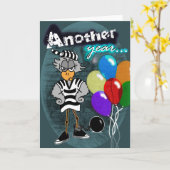 Verjaardag achter de tralies kaart (Gele Bloem)