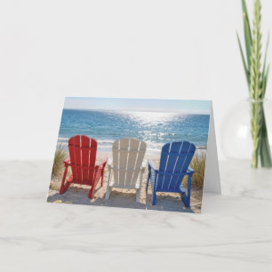 Verjaardag Adirondack stoelen in patriottische kle Kaart