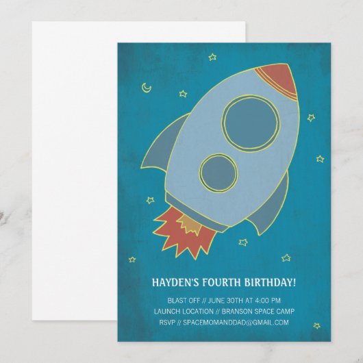 Verjaardag afgebroken! Birthday-uitnodiging voor k Kaart (Voorkant / Achterkant)