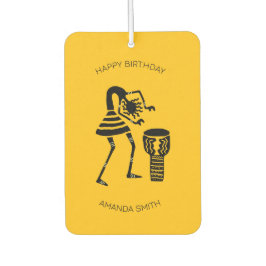 Verjaardag, African Art Schattige Silhouette Muzie Luchtverfrisser