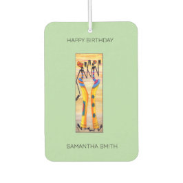 Verjaardag, African Art waterverf Geweldige Dans Luchtverfrisser