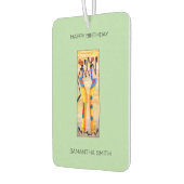 Verjaardag, African Art waterverf Geweldige Dans Luchtverfrisser (Links)