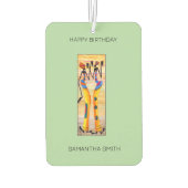 Verjaardag, African Art waterverf Geweldige Dans Luchtverfrisser (Achterkant)