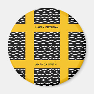 Verjaardag, Afrikaanse kunst Etnische Patroon Sina Magneet