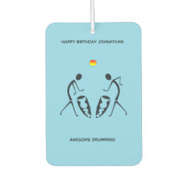 Verjaardag, Afrikaanse kunst silhouet drummen blau Luchtverfrisser