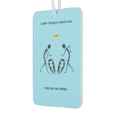 Verjaardag, Afrikaanse kunst silhouet drummen blau Luchtverfrisser (Links)