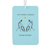 Verjaardag, Afrikaanse kunst silhouet drummen blau Luchtverfrisser (Achterkant)