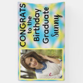 Verjaardag Afstuderen Tie Dye One Foto Spandoek (Verticaal)