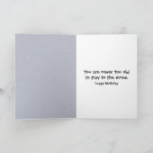 Verjaardag Airborne Sneeuwscooter Kaart (Binnen)