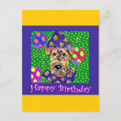 Verjaardag Airedale Briefkaart (Voorkant)