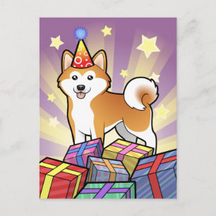 Verjaardag Akita Inu / Shiba Inu Briefkaart
