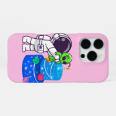 Verjaardag Alien iPhone Hoesje (Achterkant horizontaal)