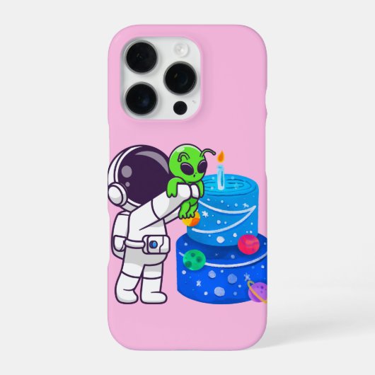 Verjaardag Alien iPhone Hoesje (Achterkant)