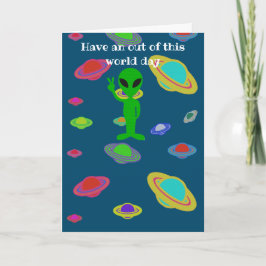 Verjaardag Alien ruimtekaart Kaart