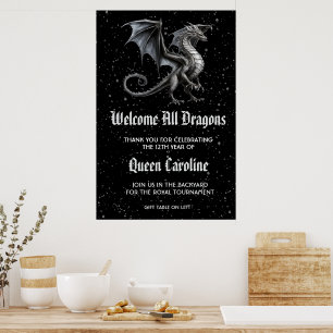 Verjaardag Alle Draken Roepen Poster