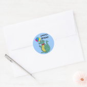 Verjaardag Alligator Ballon Sticker (Envelop)