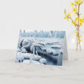 Verjaardag alligator in het moeras kaart (Gele Bloem)