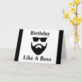 Verjaardag als een baard verjaardagskaart kaart (Gele Bloem)