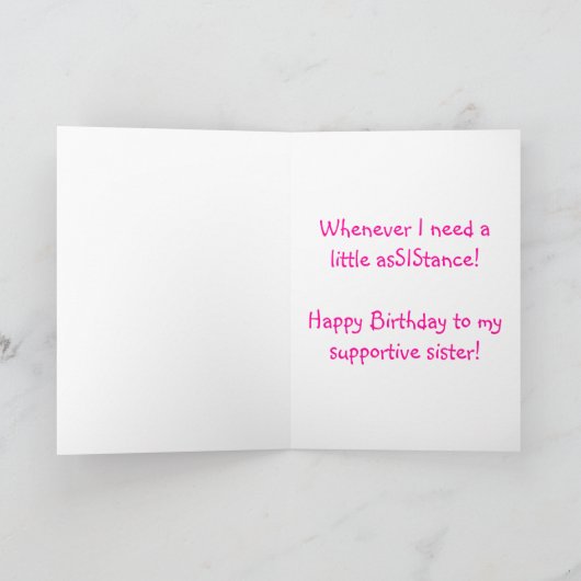 Verjaardag alsSIStance Kaart (Binnen)