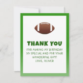 Verjaardag American Football  Bedankkaart (Voorkant)