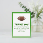 Verjaardag American Football  Bedankkaart (Staand voorkant)