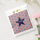 Verjaardag Amerikaans Rood Wit Blauw Patroon Custo Bedankzakje (Gezegeld)