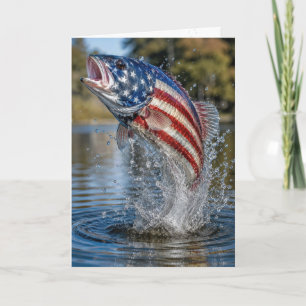 Verjaardag Amerikaanse Vlag Vis Kaart