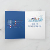 Verjaardag Amerikaanse Vlag Vis Kaart (Binnen)