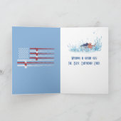 Verjaardag Amerikaanse Vlag Vis Kaart (Binnen)