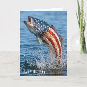 Verjaardag Amerikaanse Vlag Vis Kaart